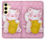 S3025 Pink Maneki Neko Lucky Cat Case For Samsung Galaxy S24 FE