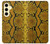 S3365 Yellow Python Skin Graphic Print Case For Samsung Galaxy S24 FE