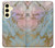 S3717 Rose Gold Blue Pastel Marble Graphic Printed Case For Samsung Galaxy S24 FE