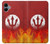 S2803 Fire Red Devil Spear Symbol Case For Samsung Galaxy A06
