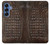 S2850 Brown Skin Alligator Graphic Printed Case For Samsung Galaxy S25