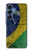 S3297 Brazil Flag Vintage Football Graphic Case For Samsung Galaxy S25
