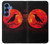 S3328 Crow Red Moon Case For Samsung Galaxy S25
