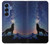 S3555 Wolf Howling Million Star Case For Samsung Galaxy S25