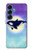 S3807 Killer Whale Orca Moon Pastel Fantasy Case For Samsung Galaxy S25