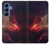 S3897 Red Nebula Space Case For Samsung Galaxy S25