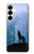 S0935 Wolf Howling in Forest Case For Samsung Galaxy S25 Plus