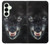 S2823 Black Wolf Blue Eyes Face Case For Samsung Galaxy S25 Plus