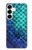 S3047 Green Mermaid Fish Scale Case For Samsung Galaxy S25 Plus