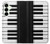 S3078 Black and White Piano Keyboard Case For Samsung Galaxy S25 Plus