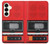 S3204 Red Cassette Recorder Graphic Case For Samsung Galaxy S25 Plus