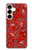 S3354 Red Classic Bandana Case For Samsung Galaxy S25 Plus