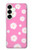 S3500 Pink Floral Pattern Case For Samsung Galaxy S25 Plus