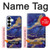 S3906 Navy Blue Purple Marble Case For Samsung Galaxy S25 Plus