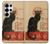 S2739 Chat Noir Black Cat Vintage Case For Samsung Galaxy S25 Ultra