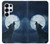 S3693 Grim White Wolf Full Moon Case For Samsung Galaxy S25 Ultra