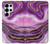S3896 Purple Marble Gold Streaks Case For Samsung Galaxy S25 Ultra