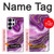 S3896 Purple Marble Gold Streaks Case For Samsung Galaxy S25 Ultra