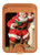 S1417 Santa Claus Merry Xmas Magnetic Card Holder Wallet Stand with MagSafe for iPhone 16 15 14 13 Pro Max