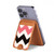 S1849 Pink Black Chevron Zigzag Magnetic Card Holder Wallet Stand with MagSafe for iPhone 16 15 14 13 Pro Max