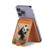 S2210 Panda Fluffy Art Painting Magnetic Card Holder Wallet Stand with MagSafe for iPhone 16 15 14 13 Pro Max