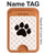 S2355 Paw Foot Print Magnetic Card Holder Wallet Stand with MagSafe for iPhone 16 15 14 13 Pro Max