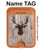 S2505 Reindeer Head Old Wood Texture Graphic Magnetic Card Holder Wallet Stand with MagSafe for iPhone 16 15 14 13 Pro Max