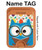 S2521 Cute Nerd Owl Cartoon Magnetic Card Holder Wallet Stand with MagSafe for iPhone 16 15 14 13 Pro Max