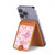 S3036 Pink Sweet Flower Flora Magnetic Card Holder Wallet Stand with MagSafe for iPhone 16 15 14 13 Pro Max