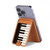 S3078 Black and White Piano Keyboard Magnetic Card Holder Wallet Stand with MagSafe for iPhone 16 15 14 13 Pro Max