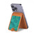 S3147 Aqua Marble Stone Magnetic Card Holder Wallet Stand with MagSafe for iPhone 16 15 14 13 Pro Max