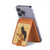 S3229 Vintage Cat Poster Magnetic Card Holder Wallet Stand with MagSafe for iPhone 16 15 14 13 Pro Max