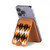 S3421 Black Orange White Argyle Plaid Magnetic Card Holder Wallet Stand with MagSafe for iPhone 16 15 14 13 Pro Max