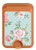 S3494 Vintage Rose Polka Dot Magnetic Card Holder Wallet Stand with MagSafe for iPhone 16 15 14 13 Pro Max