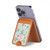 S3494 Vintage Rose Polka Dot Magnetic Card Holder Wallet Stand with MagSafe for iPhone 16 15 14 13 Pro Max