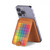 S3942 LGBTQ Rainbow Plaid Tartan Magnetic Card Holder Wallet Stand with MagSafe for iPhone 16 15 14 13 Pro Max