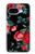 S3112 Rose Floral Pattern Black Case For Google Pixel 9a