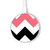 S1849 Pink Black Chevron Zigzag Wireless Charger Pad 15W Type-C iPhone Android LED Light Charging Station