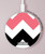S1849 Pink Black Chevron Zigzag Wireless Charger Pad 15W Type-C iPhone Android LED Light Charging Station