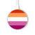 S3887 Lesbian Pride Flag Wireless Charger Pad 15W Type-C iPhone Android LED Light Charging Station