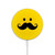S1145 Yellow Mustache Sun Magnetic Wireless Charger Pad with MagSafe 15W for iPhone 16 15 14 13 12