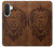 S2529 Leo Zodiac Tattoo Brown Graphic Print Case For Samsung Galaxy A26