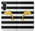 S2882 Black and White Striped Gold Dolphin Case For Samsung Galaxy A26