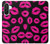 S2933 Pink Lips Kisses on Black Case For Samsung Galaxy A26