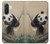 S2210 Panda Fluffy Art Painting Case For Samsung Galaxy A36