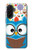 S2521 Cute Nerd Owl Cartoon Case For Samsung Galaxy A36