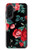 S3112 Rose Floral Pattern Black Case For Samsung Galaxy A36