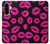 S2933 Pink Lips Kisses on Black Case For Samsung Galaxy A56