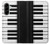 S3078 Black and White Piano Keyboard Case For Samsung Galaxy A56
