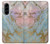 S3717 Rose Gold Blue Pastel Marble Graphic Printed Case For Samsung Galaxy A56